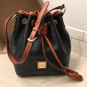 Dooney & Bourke Black Leather Bucket Bag
